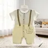 Mameluco de Manga Corta para Bebé Verano 2026, Mono Delgado para Exteriores, Ropa sin Costuras para Gateo de Bebé, Diseño de Dibujos Animados 3D, Tallas 73-90 #
