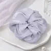 Elegante Scrunchie de Satén Suave con Lazo Estilo Francés, con un Toque de Lujo, Liga para el Cabello, Accesorio para el Cabello