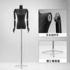 Maniquí de Medio Cuerpo para Mujer con Hombros Rectos Negros, Accesorios de Exhibición para Tienda de Ropa, Maniquí de Cuerpo Completo para Ventana