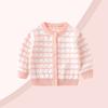 Suéter de Punto para Niña Primavera y Otoño 2026 Nuevo Elegante Chaqueta Cardigan de Otoño para Niños Top para Bebé Temporada de Otoño