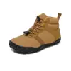 Zapatos de Algodón de Caña Alta con Punta Ancha para Niños, Transfronterizos, de Invierno, para Exteriores, a Prueba de Frío, Cálidos, Botas de Nieve, Botas de Algodón Espesadas con Felpa