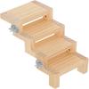 Plataforma de Descanso para Pequenos Animais Escada de Tronco para Subir Brinquedo para Gaiola de Pássaros Escada em Z para Pássaros Escada de Madeira Interativa Estrutura de Escalada para Papagaios