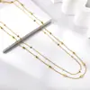 Europea y Americana Más Vendida Dulce y Fresca Estilo Chica Caliente Cadena de Cintura de Doble Capa Metal 18K Acero Inoxidable Cadena de Cintura de Playa Joyería Transfronteriza Venta al por Mayor