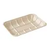 Bandeja Desechable de Pulpa, Bandeja Endurecida y Engrosada, Empaque de Alimentos Frescos para Supermercado, Bandeja para Frutas y Verduras, Bandeja para Cena a Prueba de Aceite de Grado Alimenticio para Pollo Frito