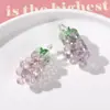 Pequena fruta fresca simulação cristal mágico uva roxa diy grampo de cabelo trançado com contas acessórios de cabelo brincos material atacado