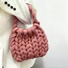 Tela de hilo islandés extra gruesa transfronteriza para bolsa de algodón rellena en el centro DIY para tejer a mano bolso de mano de moda estilo coreano hecho en casa bolso bandolera
