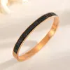 Pulsera Cuadrada de Diamantes de Acero Inoxidable Transfronteriza, Pulsera de Acero de Titanio Color Oro Rosa, Pulsera de Diseño de Nicho de Lujo Ligero, Joyería de Alta Gama