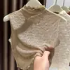 Personalização Yan Zhi Ban Gola Alta Ruffle Renda Camada Base Colete Sem Manga Camada Base Início do Outono