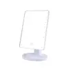 Espejo de Maquillaje LED de Venta Caliente Transfronterizo Rotación de 360 Grados Pantalla Táctil Espejo de Tocador de Escritorio Espejo Iluminado Portátil Doble Fuente de Alimentación