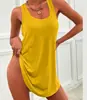 Chaleco de verano Dongdaemun de estilo coreano para mujer, ropa exterior holgada, estilo coreano, cuello en U, sin mangas, en forma de I, de longitud media