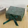 Caja de Regalo Plegable de una Pieza Transfronteriza con Cinta de Lazo, Caja de Almacenamiento de Empaque Portátil, Caja Vacía Moldeada Integrada Magnética