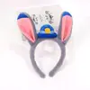 Faixa de Cabeça com Chapéu de Policial Judy Disney Orelhas de Coelho Zootopia Acessório de Cabelo Estilo Parque de Diversões para Mulheres