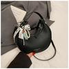 Bolso Nuevo de Color Sólido Forma de Media Luna Primavera 2025 Elegante Simple Moderno Estilo Coreano Hombro Único Cruzado de Mano Debajo del Brazo para Mujer