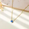 Ebay Exquisito Versátil Trevo de Quatro Folhas Aço Titânio Colar Feminino Colar da Sorte Popular Corrente para Clavícula Transfronteiriço 520 Presente