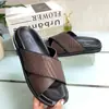 Sandálias Casuais Masculinas Jie Ni de Solado Grosso Modelo Novo Transfronteiriço, Chinelos de Praia de Couro Integral com Tiras Cruzadas, Moda de Alta Qualidade