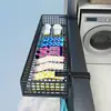 Tendedero de ropa para balcón, tendedero de ropa para ventana de edificio alto, estante para ventana, tendedero de zapatos retráctil para uso doméstico