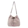 Bolso Cubo con Cierre de Cordón de Gran Capacidad 2026 para Mujer, Bolso Cruzado Casual Estilo Japonés, Bolso de Hombro Único Estilo Callejero para Viajes Diarios