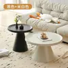 Mesa de Centro para Sala de Estar, Uso en Casa, Mesa de Esquina para Sofá, Apartamento Pequeño, Simple, Lujo Ligero, Sensación de Alta Gama, Redonda, Moderna, Mesa Auxiliar Minimalista, Mesa Pequeña