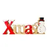 Decoración Navideña de Invierno 2024 Lujosa Decoración de Árbol de Navidad de Madera Impresa de Papá Noel