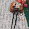 Pasador de Aleación Floral Retro Estilo Chino para Mujer, Pasador Estilo Chino Tradicional Qipao con Borlas, Accesorio de Alto Nivel Estilo Antiguo