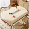 Mantel de Dibujos Animados, Impermeable, Resistente al Aceite, No Lavable, Anti quemaduras, Mantel de Estilo Nuevo, Lujo Ligero, Atmósfera de Gama Alta, Mantel para Mesa de Café en Casa