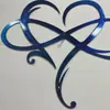 Produto Popular em Sites Independentes: Amor Eterno Coração Infinito Arte de Parede de Metal Presente Comercial para Parede