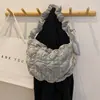 Bolso de Nube Plegado de Terciopelo Transfronterizo para Mujer, Bolso Peludo Nuevo, Estilo Coreano Casual Bolso Burbuja, Bolso de Hombro Cruzado, Bolso Dumpling