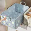 Caixa de armazenamento de roupas com estrutura de aço, armazenamento de guarda-roupa de grande capacidade, caixa de armazenamento dobrável, cesto para roupas e calças, caixa de armazenamento portátil