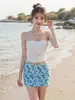 Hermoso Traje de Baño de Playa para Mujer 2025 Nuevo Dopamina Bañador de Aguas Termales Moda Tirante Delgado Bikini de Nicho