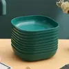 Plato para huesos nuevo Plato para escupir huesos doméstico Plato para huesos de lujo ligero Plato para basura de mesa de comedor de plástico Plato para refrigerios Plato para frutas