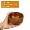Cuenco de Madera de Azufaifo Japonés Niños Hogar Bebé Retro Madera Maciza Pequeño Bol de Arroz Vajilla de Madera Juego de Cuencos de Madera