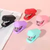 Mini grampeador HL-349 multicolorido, grampeador de plástico portátil para documentos de escritório, provas e material de papelaria, em estoque