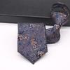 8 CM Gravata Free-Tie Vestido Masculino Negócios Champanhe Noivo Casamento Estilo Coreano Preguiçoso Zíper Estudante Largo Terno Moderno
