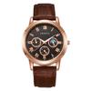 Negocios y Comercio Exterior Imitación Mecánico Moda Masculina Reloj Falso de Tres Ojos Reloj de Cuarzo Fabricante Transfronterizo para Hombre Venta al por Mayor Esfera Grande