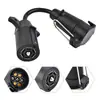 Adaptador de 7 pines americano a 7 pines europeo para remolque, arnés de remolque, conector de enchufe para luz de freno, direccional, trasera