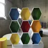 Vitrina de Panal Combinación Irregular Soporte Creativo para Exhibición de Bolsas de Zapatos Colocación Madera Pintura para Hornear Estante de Almacenamiento Hexagonal