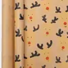 Paquete rodante de Amazon transfronterizo tamaño grande 3m Papel kraft navideño papel de regalo alce árbol de Navidad regalo