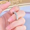 Nueva pulsera italiana tejida artesanalmente cepillada tallada oro micro incrustado color diamante anillo de oro bicolor pulsera abierta estrecha