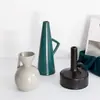 Ornamento Moderno Simples Pequeno Fresco de Vaso de Cerâmica Sala de Estar Quarto Modelo Arranjo de Flores Arte Geométrica Criativa Flor Decorativa