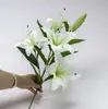 Atacado de Fábrica de Flores Artificiais de Alta Qualidade, Lírios Grandes de 5 Cabeças, Compra em Lote Preferencial, Essencial para Exportação Transfronteiriça, Atacado de Flores Artificiais