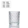 Taza de Vidrio Repujado para Velas al por Mayor, Taza Vacía, Portavelas Pequeño, Decoración de Atmósfera Vintage para el Hogar, Cera para Aromaterapia