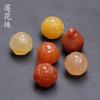 12x Colgantes de Botón de Loto de Jade Natural de 14 mm Accesorios para Pulseras y Collares Botones Antiguos de Cheongsam