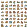 50 pegatinas de capibara de dibujos animados animal niños DIY carcasa de teléfono móvil equipaje pegatinas impermeables fabricantes