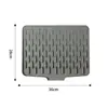 Tapete Drenante de Silicone Inclinado para Bancada Cozinha Anti-Escaldante Isolamento Térmico Tapete para Panela Tapete Espesso para Bancada Antiderrapante Base Fixadora para Tábua de Corte