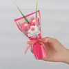 Ramo de Flores Artificiales de Hilo Tejido Transfronterizo, Flores Hechas a Mano para Regalos del Día del Maestro y San Valentín
