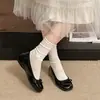 Zapatos planos de tacón alto con lazo para mujer, nuevos zapatos Mary Jane de suela gruesa estilo francés para la primavera de 2026