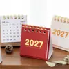 Crepúsculo 2027 Mini Calendario Pequeño Retro Simple Cuenta Regresiva Registro Cuaderno Calendario de Escritorio de Oficina Pequeño Adorno