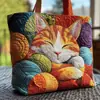 Bolsa de Ombro Tote Acolchoada com Estampa Moda Tendência Feminina Novo Produto 3D Transfronteiriço Temu Amazon