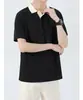 Camiseta Polo de Manga Curta Masculina para o Verão, Estilo Levemente Maduro, Camiseta com Gola Polo, Camiseta Base Solta Estilo Coreano, Camiseta Casual da Moda