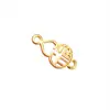 Plata de ley S925 chapada pieza de conexión de hoja de bambú de calabaza de la suerte espaciador cuerda de mano tejida cadena collar accesorios hechos a mano diy
